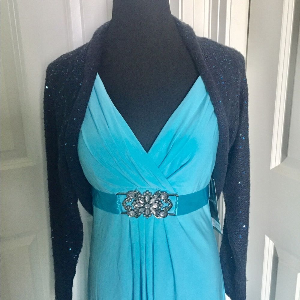 Shimmering cardigan in Blue size large